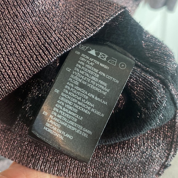 Divided by H&M Black Cat Metallic Pink Knit Sweater Size S - Picture 4 of 7